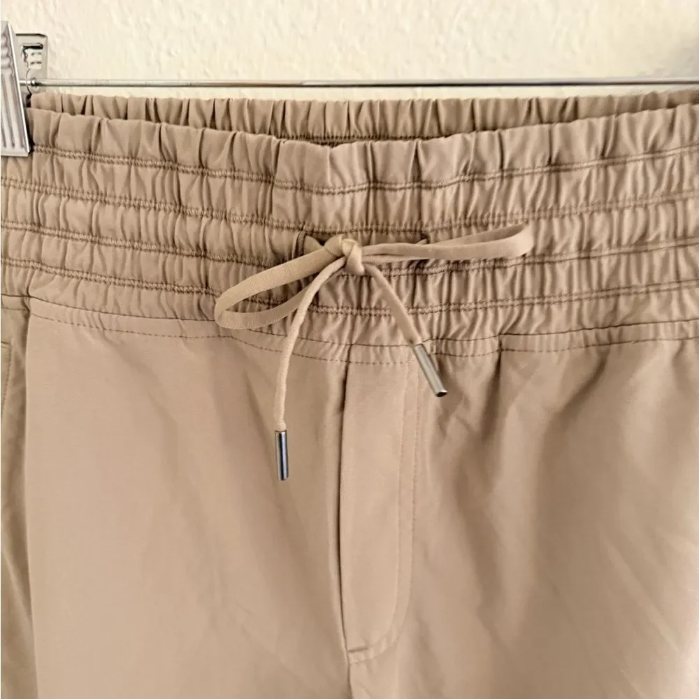 Athleta Beige Jogger Pants with Elastic Waist